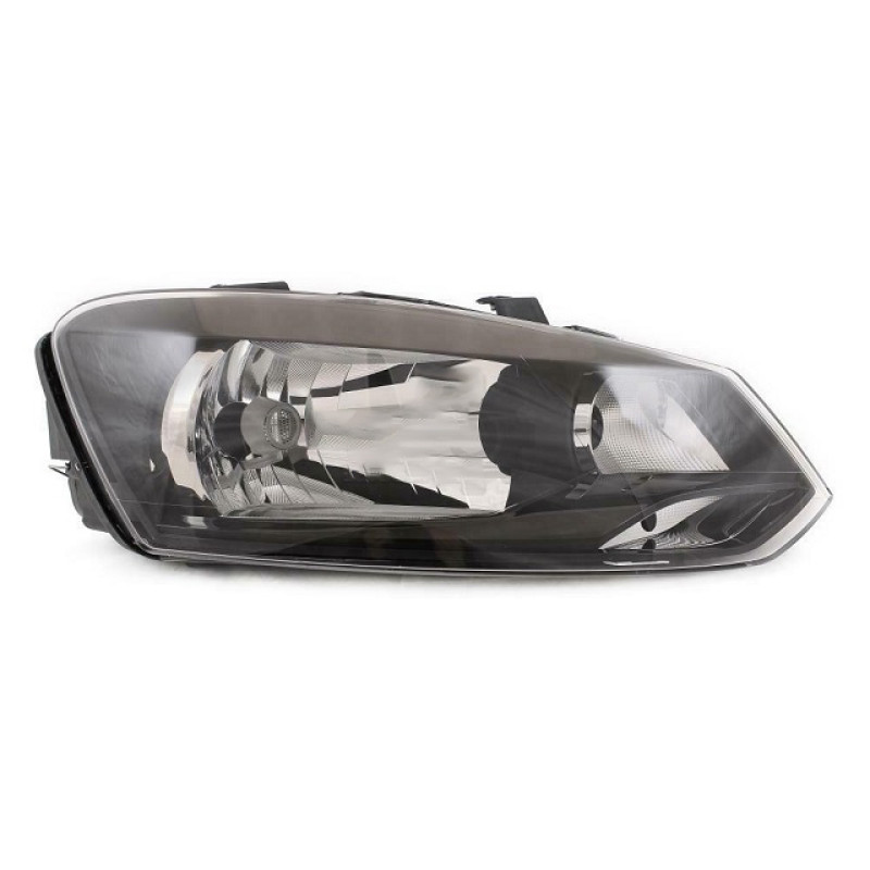 Фара передня права VW Polo седан 09-19, хетчбек 09-15 (Depo) ел. рег., з екраном лампи 6R1941016C