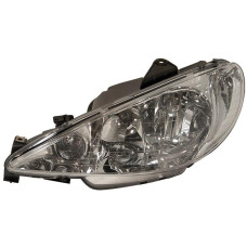 Фара ліва Peugeot 206 98-09 прозоре скло TYC 6204S9