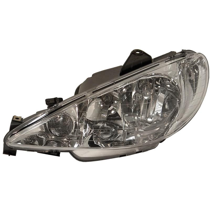 Фара ліва Peugeot 206 98-09 прозоре скло TYC 6204S9
