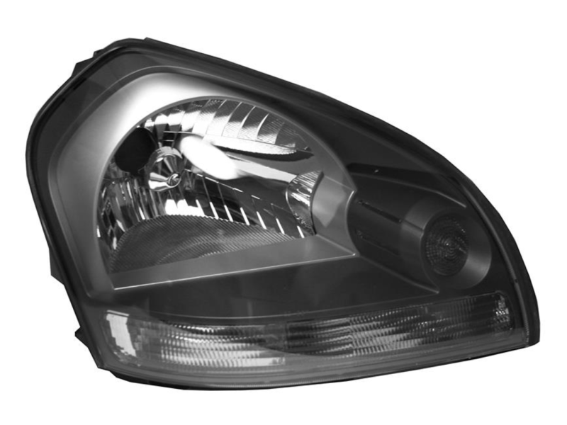 Фара передня права Hyundai Tucson 03-13 електрична чорна (DEPO) 921042E020