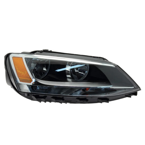Фара передня VW Jetta 6 (11-18) права, жовтий поворот USA DEPO 5C7941006