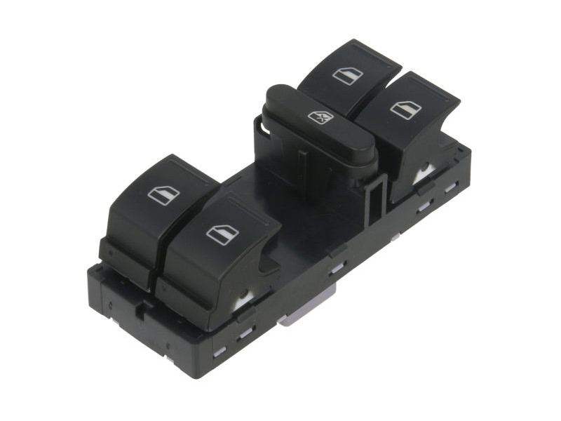 Кнопка склопідйомника ліва VW Caddy 3, Amarok, Eos, Golf 5, 6, Jetta 5, Passat B6, B7, Polo 5, Scirocco, Touran, Seat Altea, Ibiza 4, Leon 2, Toledo 3 1K4959857B