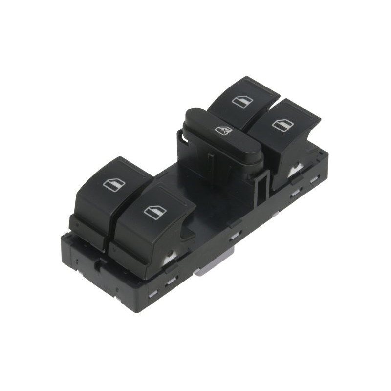 Кнопка склопідйомника ліва VW Caddy 3, Amarok, Eos, Golf 5, 6, Jetta 5, Passat B6, B7, Polo 5, Scirocco, Touran, Seat Altea, Ibiza 4, Leon 2, Toledo 3 1K4959857B