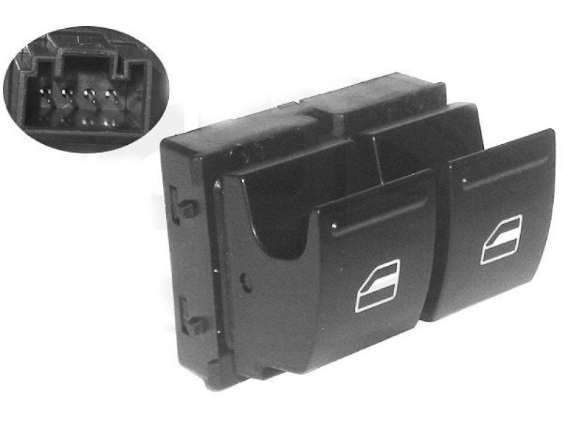 Кнопка склопідйомника ліва VW Caddy 3, Amarok, Eos, Golf 5, 6, Passat B6, Polo 5, Sciricco, Touran, Seat Altea, Ibiza 4, Leon 2, Toledo 3 1K3959857C