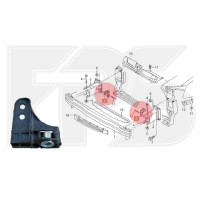 Кріплення підсилювача переднього бампера ліве/праве Audi A4 B8 2012-2016 Тайвань