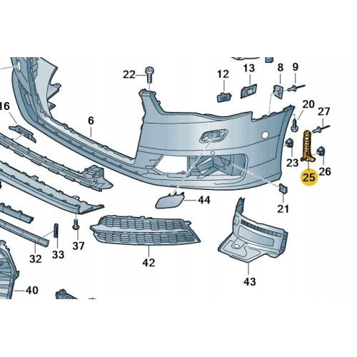 Кріплення переднього бампера праве бічне Audi A6 C7 2011-2018 FPS 4G0807084A