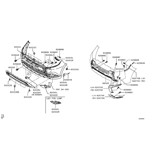 Кріплення переднього бампера праве Mitsubishi Outlander 3 2012-2015 FPS 6400F880