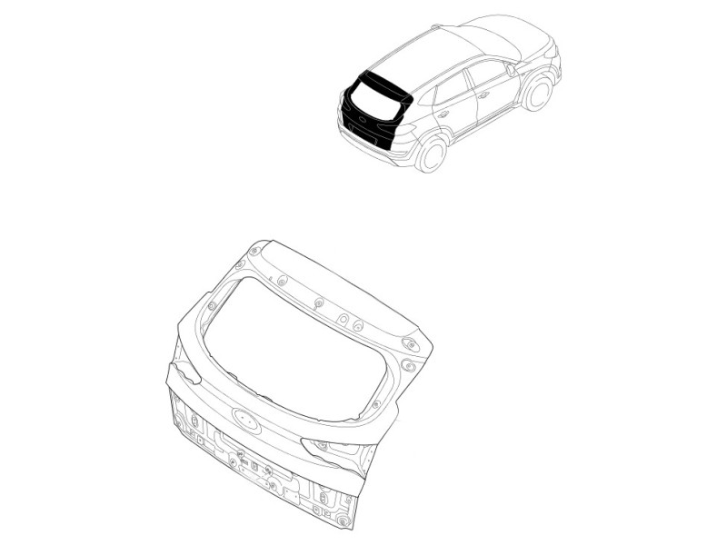Кришка багажника Hyundai Tucson TL 2015-2018 Китай