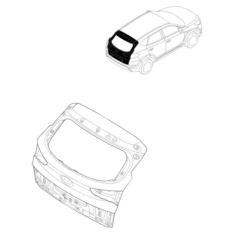 Кришка багажника Hyundai Tucson TL 2015-2018 Китай