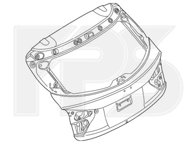 Кришка багажника хетчбек Mazda 3 BM 2013-2018 Китай