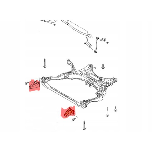 Кронштейн переднього підрамника правий Mazda 3 BM, 6 GJ, CX‑5 2012-2025 FPS KDY0-34-88X