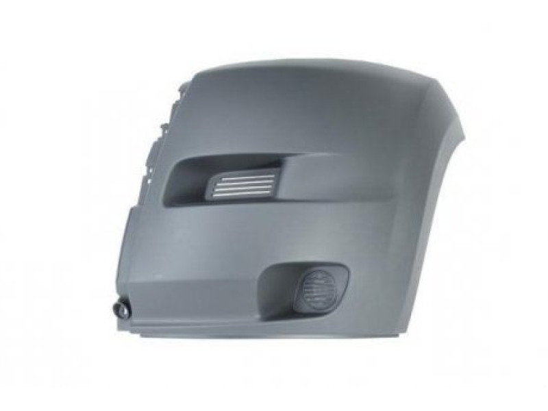 Кут переднього бампера лівий Citroen Jumper 2006-2014 Тайвань темно-сірий без отворів 735423157