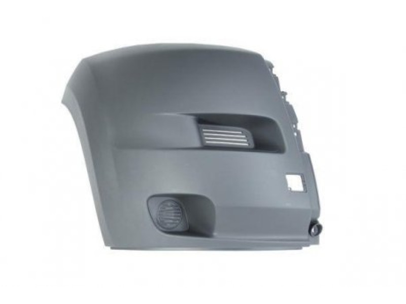 Кут бампера передній правий темно-сірий без отворів Citroen Jumper 2006-2014 Тайвань 735423156