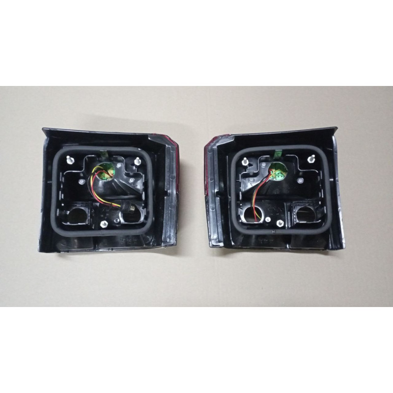 Ліхтарі задні VW Transporter T4 91-03 комплект (Depo) червоно-димчасті, Led, тюнінг оптика