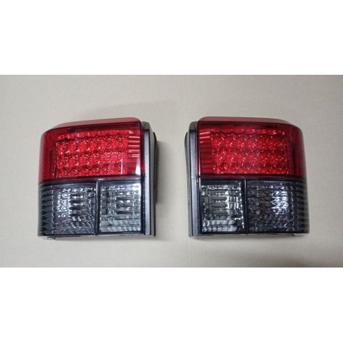 Ліхтарі задні VW Transporter T4 1991-2003 комплект DEPO червоно-димчасті, Led, тюнінг оптика