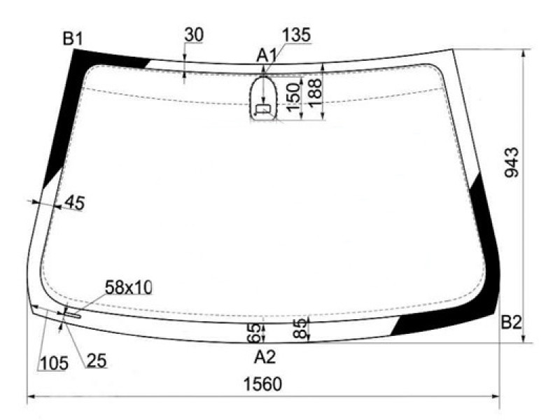Лобове скло переднє BMW X5 E53 2000-2001 XYG