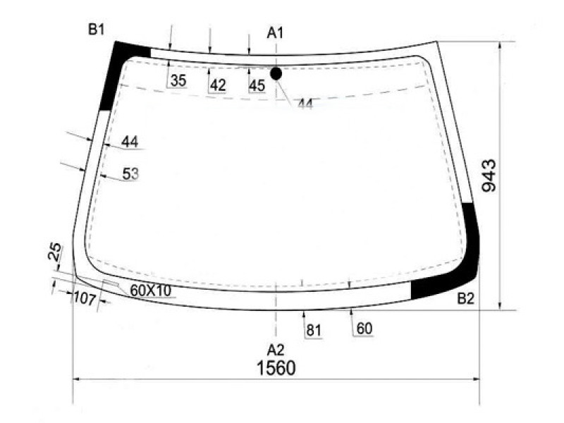 Лобове скло BMW X5 E53 00-06 (Pilkington)