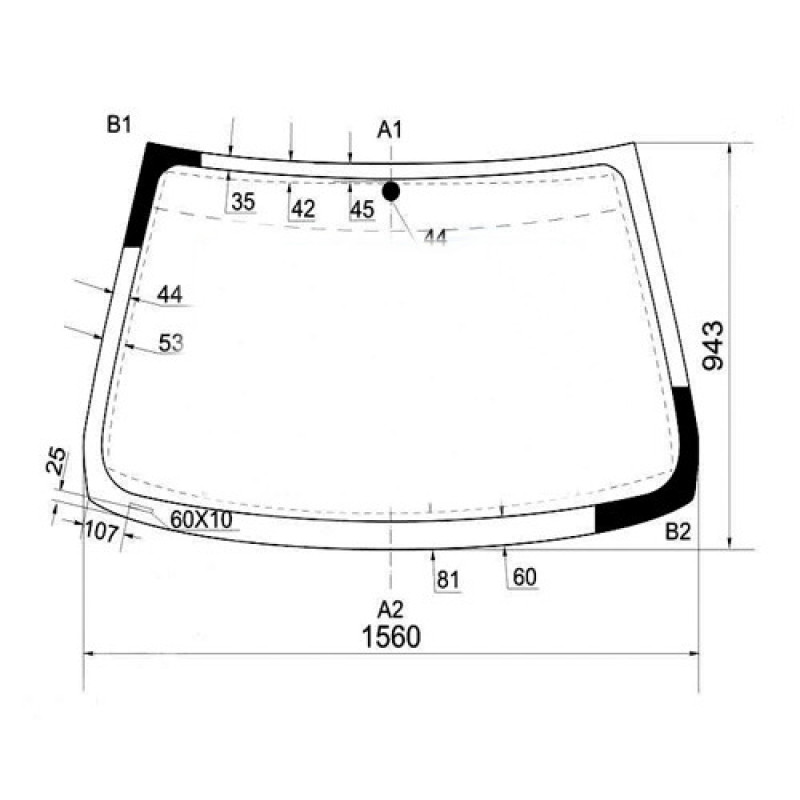Лобове скло BMW X5 E53 00-06 (AGC)