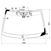 Лобове скло Chevrolet Evanda 2003-2006 (XYG) датчик