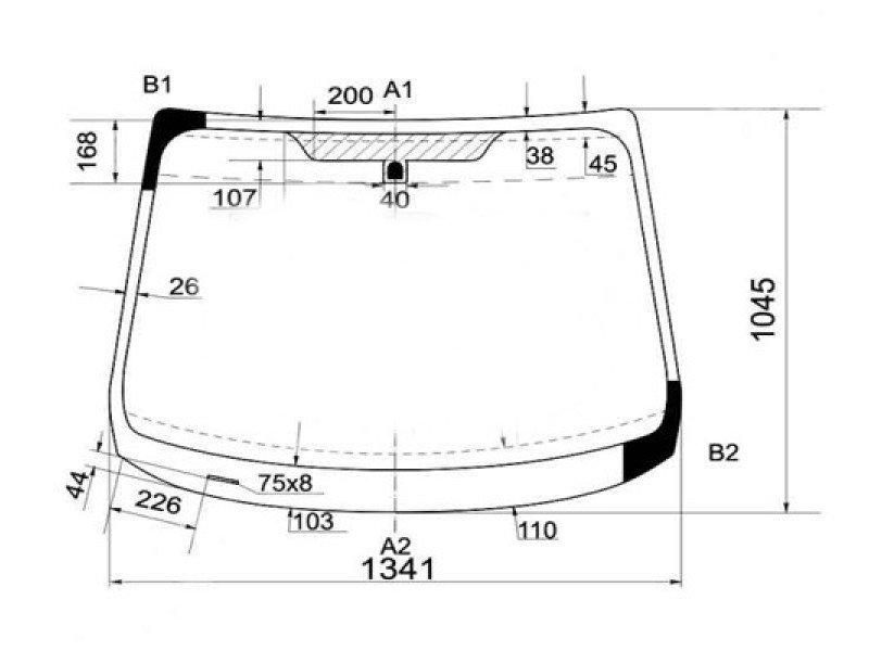 Лобове скло Ford Fiesta 12-17 (XYG)