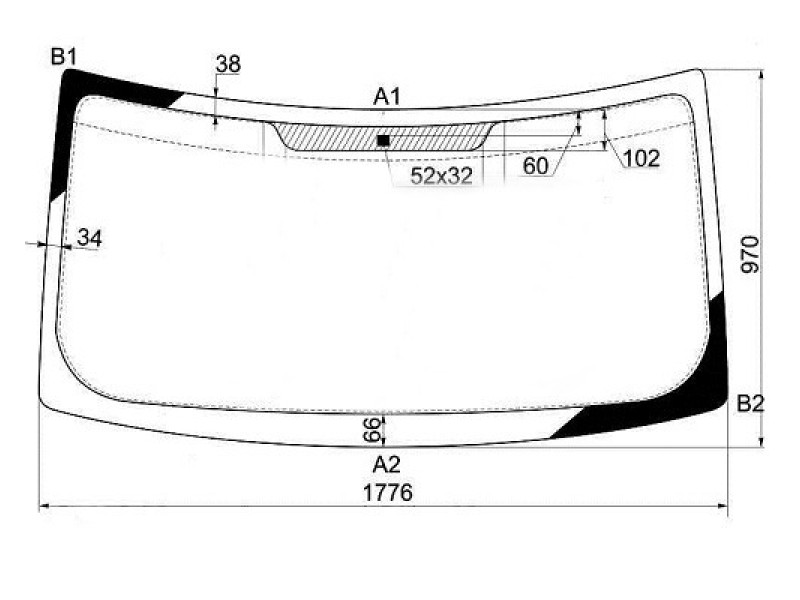 Лобове скло Ford Transit 06-14 (Pilkington)