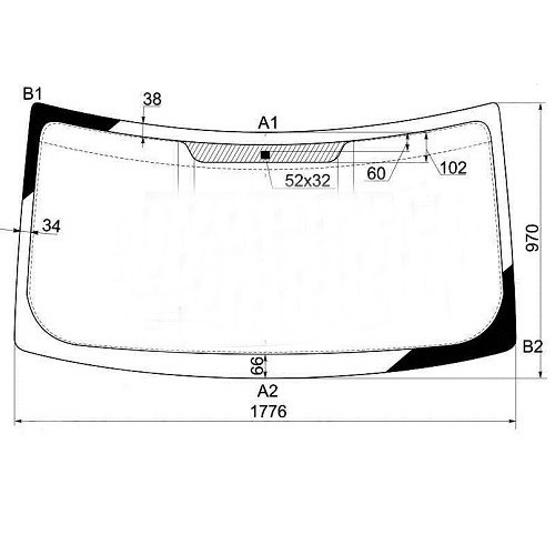 Лобове скло Ford Transit 2000-2014 Sekurit
