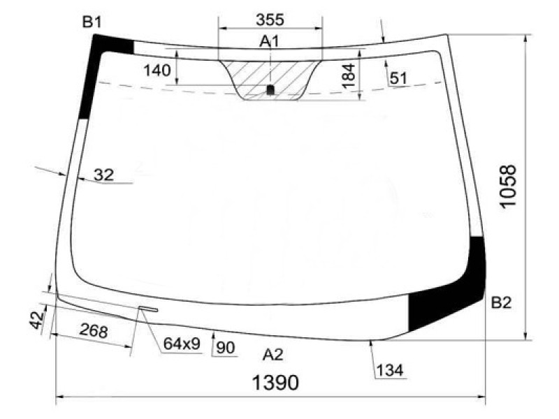 Лобове скло Hyundai Elantra MD 11-16 (XYG) без датчиків