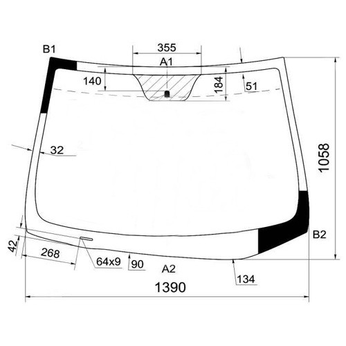 Лобове скло Hyundai Elantra MD 11-16 (AGC) без датчиків