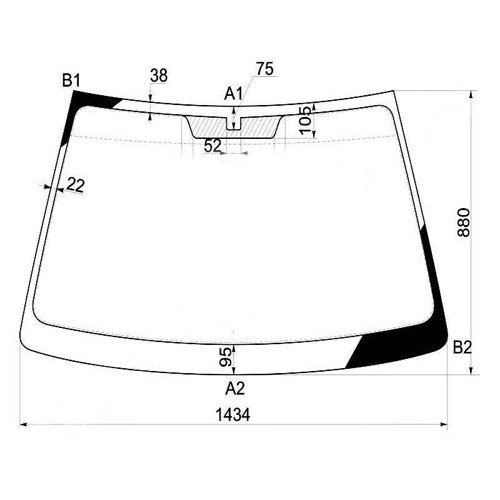 Лобове скло Hyundai Elantra XD 2000-2006 (Pilkington)
