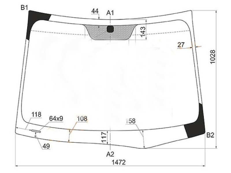 Лобове скло Hyundai I30 07-07 (Pilkington)