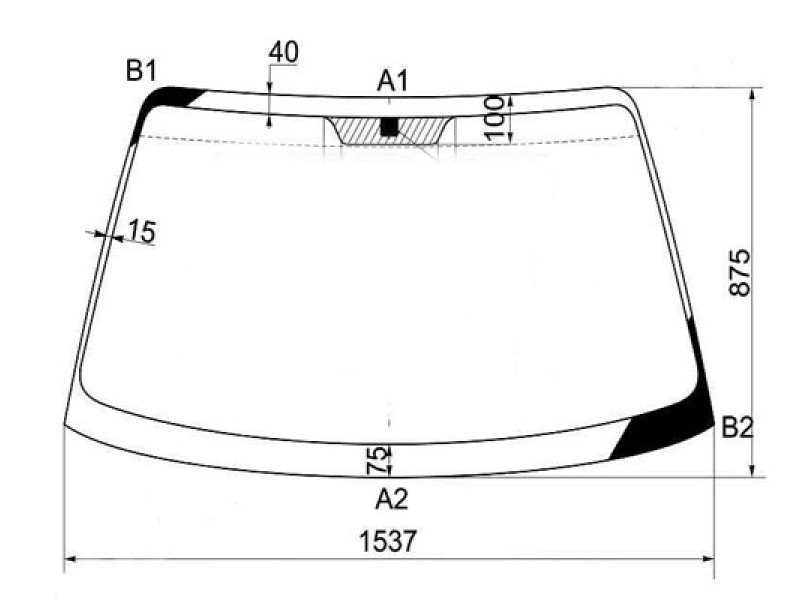 Лобове скло Hyundai Sonata EF 99-05 (Pilkongton)