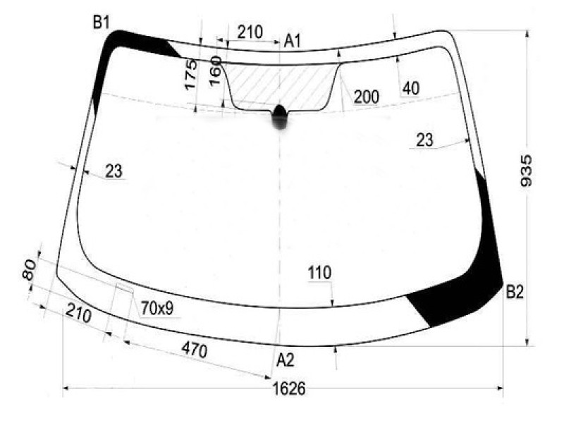Лобове скло Infiniti FX35 / FX45 2003-2009 (XYG)