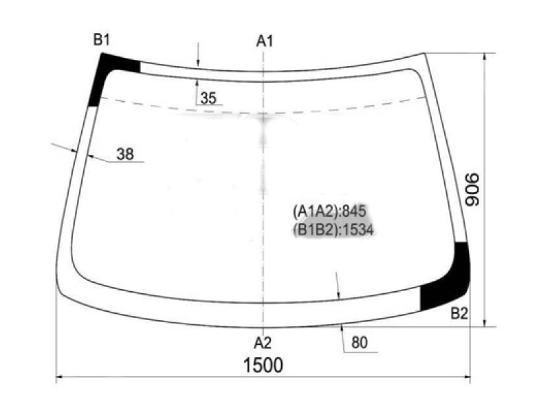 Лобове скло Kia CLARUS 1 1995-2001