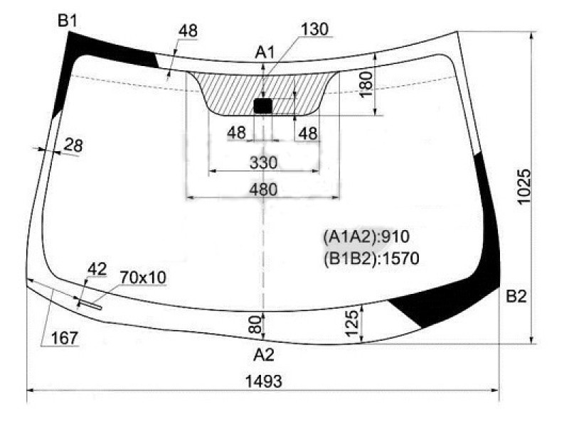 Лобове скло Mitsubishi ASX, Outlander Sport USA, Citroen C4 Aircross, Peugeot 4008 11-19 (XYG)