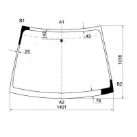 Лобове скло Mitsubishi Colt 04-07 Z30 3-дв. ( (XYG)