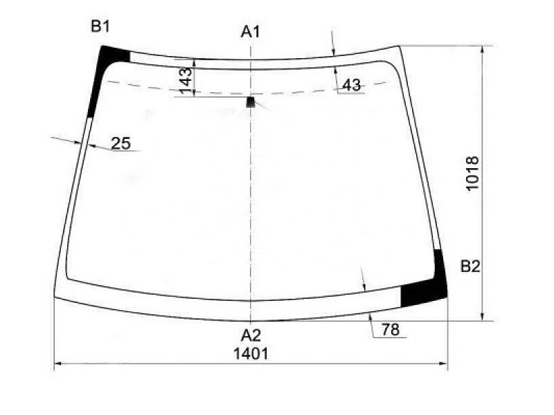 Лобове скло Mitsubishi Colt 04-07 Z30 3-дв. ( (XYG)