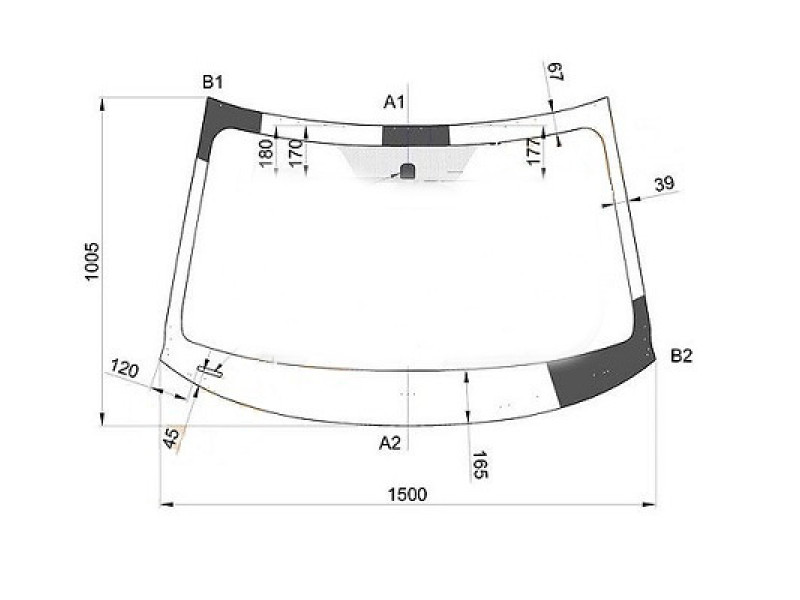 Лобове скло Mitsubishi Outlander 3 12- (Pilkington)