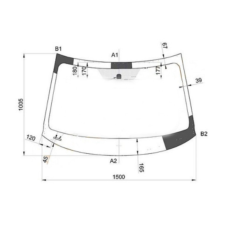 Лобове скло Mitsubishi Outlander 3 12- (Pilkington)