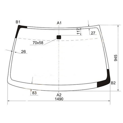 Лобове скло Nissan Maxima A33 04/00-08/00 QX (XYG)