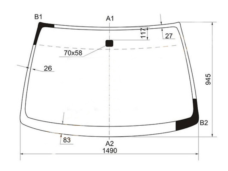 Лобове скло Nissan Maxima A33 04/00-08/00 QX (Pilkington)