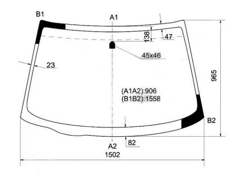 Лобове скло Nissan Teana J31 2003-2008