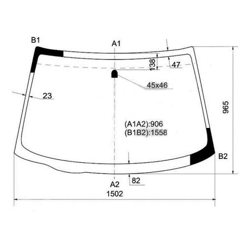 Лобове скло Nissan Teana J31 2003-2008