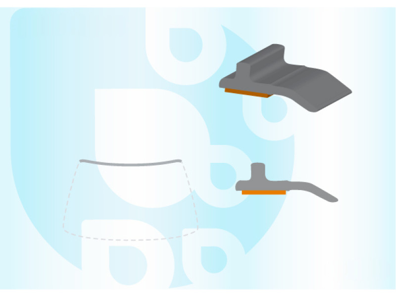 Молдинг лобового скла BMW 3 F30 12-19 (Icor) верхній 2465ASGST