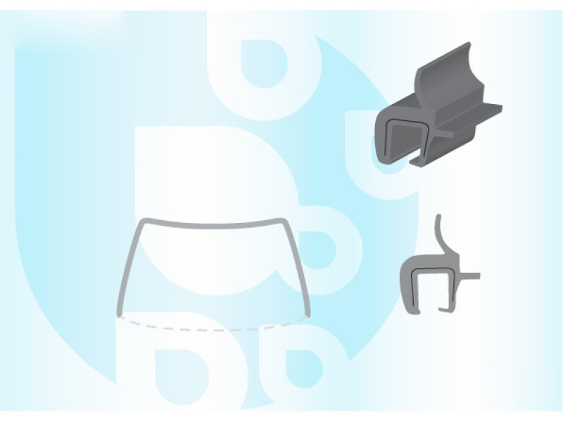 Молдинг лобового скла Ford Transit Connect / Tourneo 02-13 (Icor) 3743ASMV