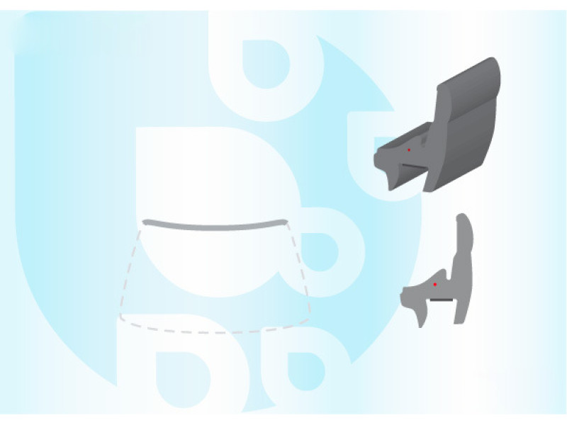 Молдинг лобового скла Honda FR-V 04-09 (Icor) верхній