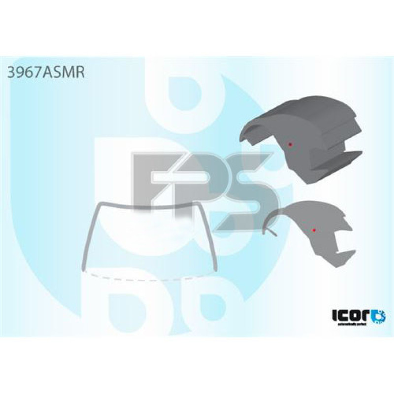 Молдинг лобового скла Honda HR-V 99-06 (Icor) П-образний