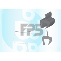 Молдинг лобового скла Mitsubishi Colt 96-03, Lancer 98-03 (Icor) верхній