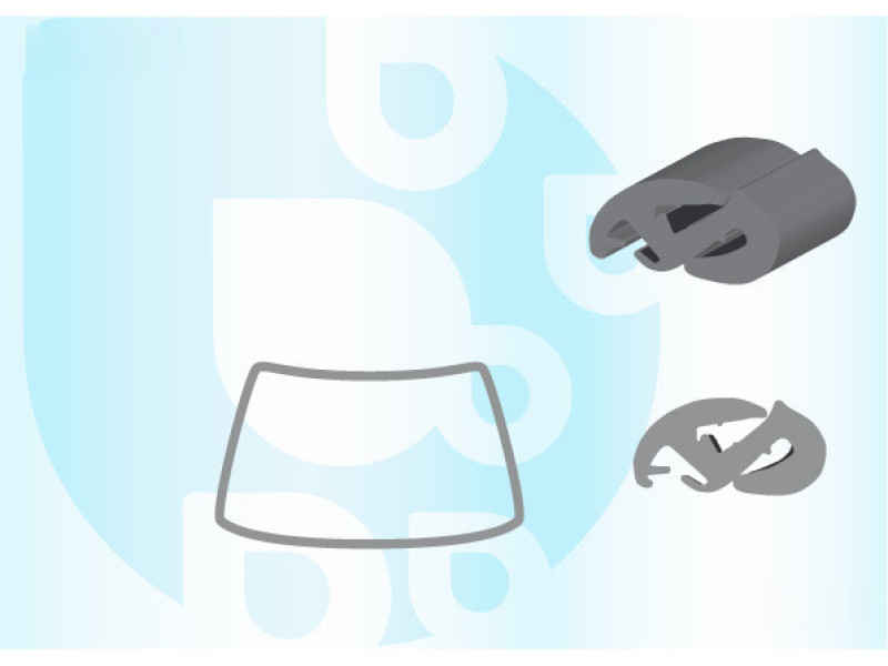 Молдинг лобового скла Nissan Patrol 160 GR60 Y60 80-97 (Icor) по периметру