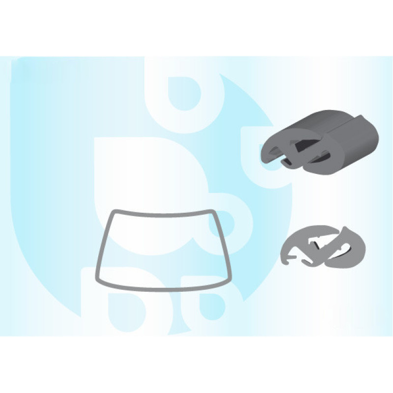 Молдинг лобового скла Nissan Patrol 160 GR60 Y60 80-97 (Icor) по периметру