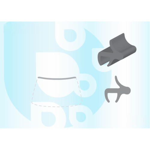 Молдинг лобового скла верхній Seat Alhambra I, VW Sharan I 1995-2010, Ford Galaxy 1995-2006 (Icor) 3550ASMVT 